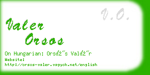 valer orsos business card